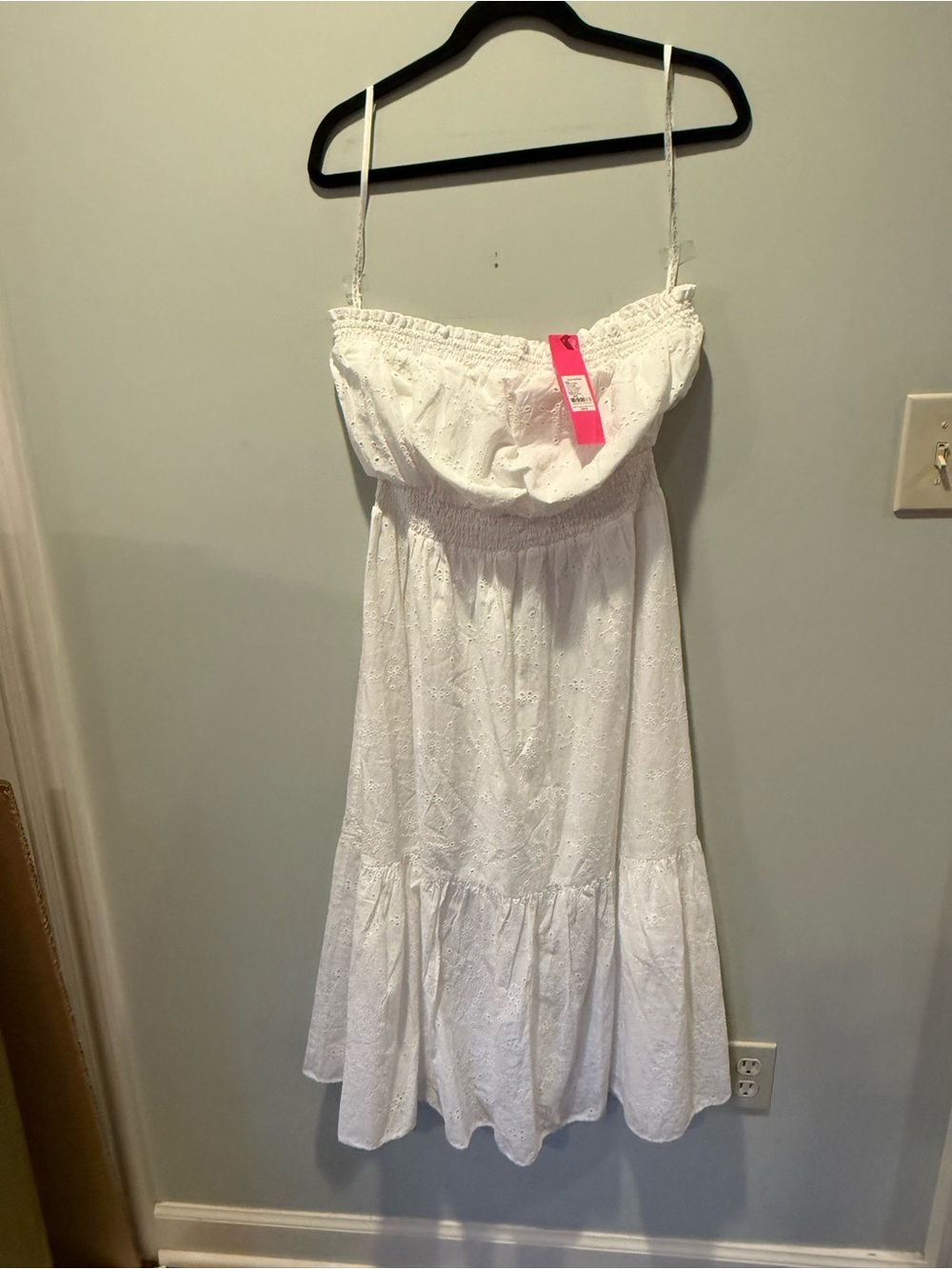 NWT Lilly Pulitzer White Embroidered Eyelet Strap Sundress